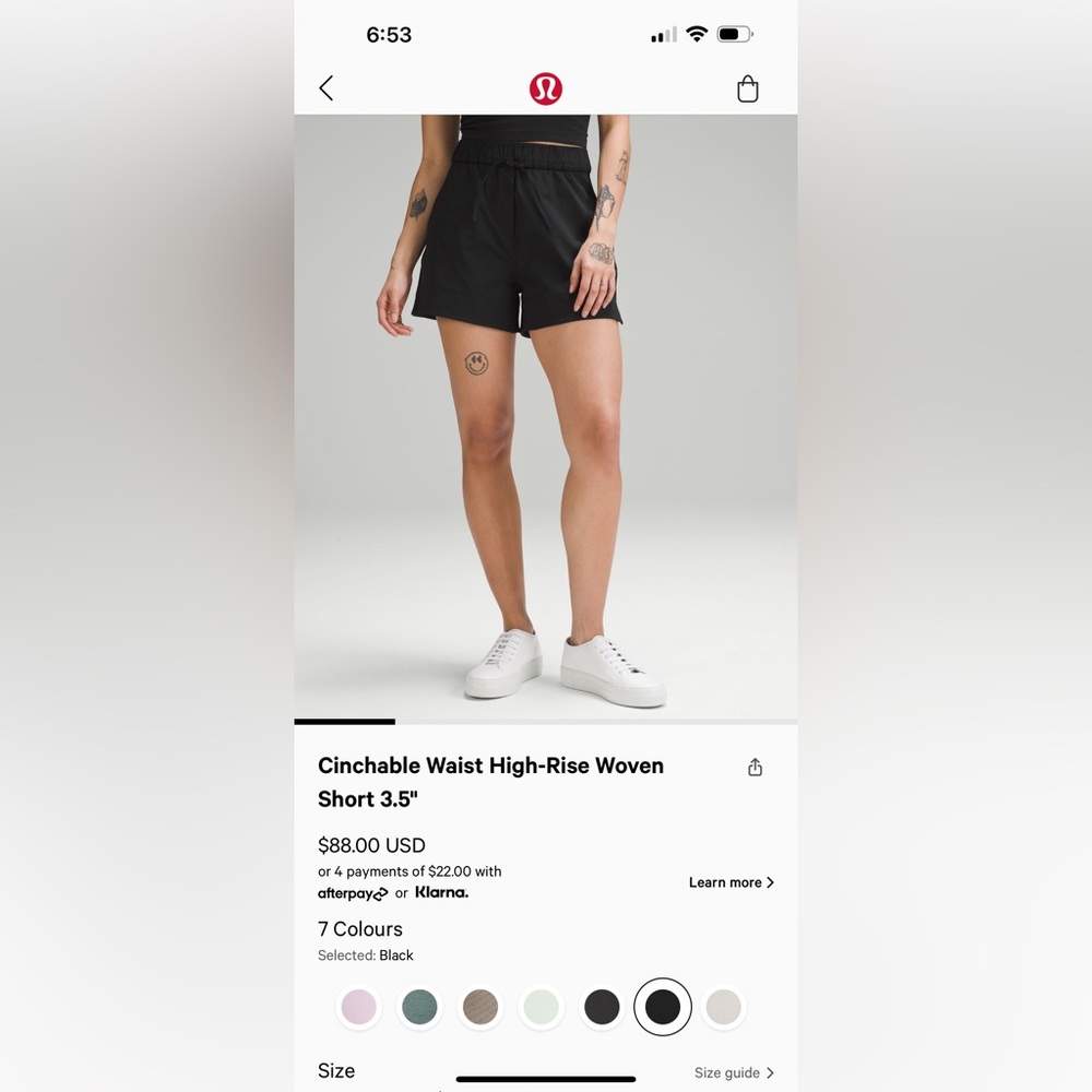 Lululemon shorts 3.5”